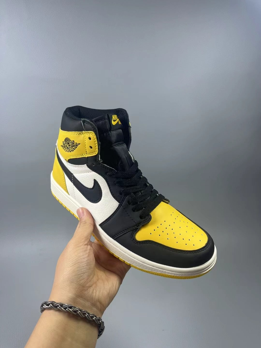 Sneakers, Black Yellow Colorway, Lace Up Design, Casual Gift for Sneaker Fans