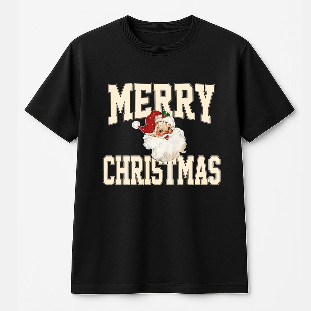 Retro Santa Claus Shirt, Vintage Merry Christmas Santa T-Shirt, Festive Xmas Graphic Tee, Adorable Christmas Graphic T-Shirt,
