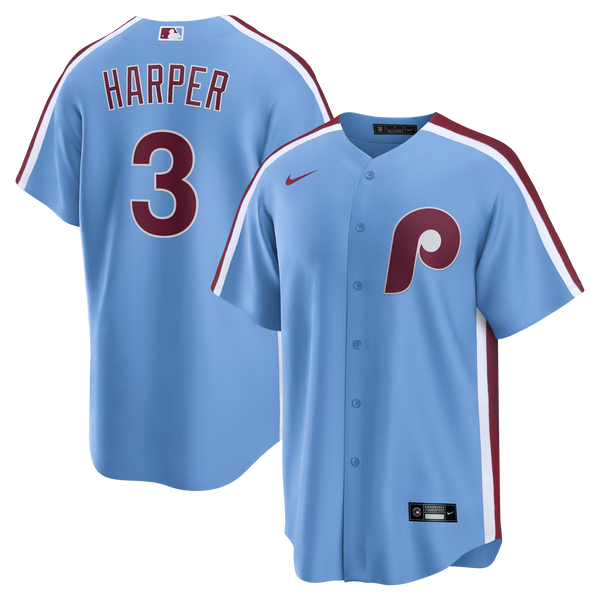 Philadelphia Phillies Bryce Harper Light Blue Alternate Replica Jersey
