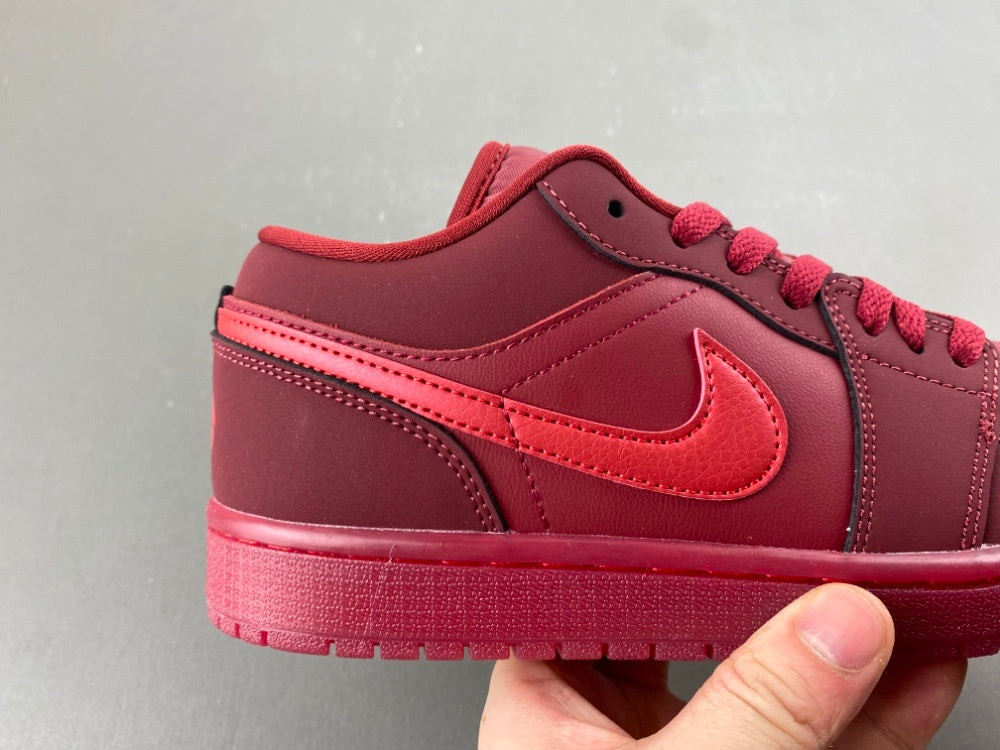 Low Top Sneakers, Red Colorway, Valentine Design, Lace Up Design, Casual Gift for Sneaker Fans