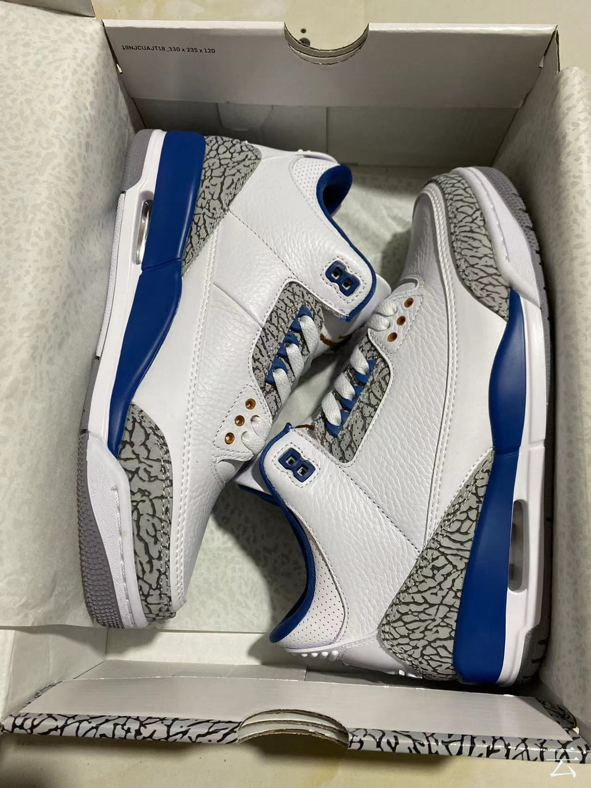 Retro Low Top Sneakers, Blue White Colorway, Lace Up Design, Casual Gift for Sneaker Fans