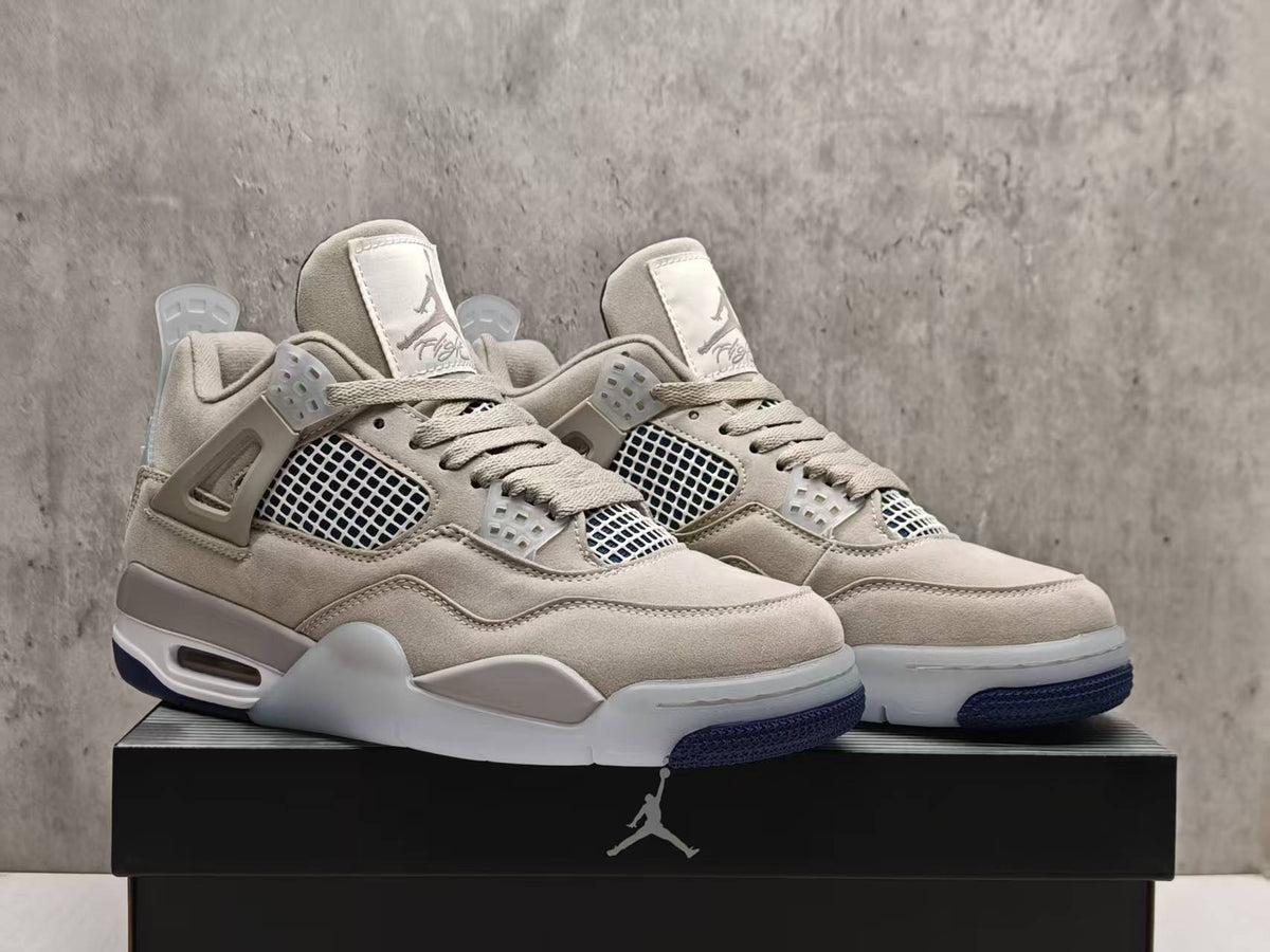 Mid Top Sneakers, Beige White Colorway, Lace Up Design, Casual Gift for Sneaker Fans