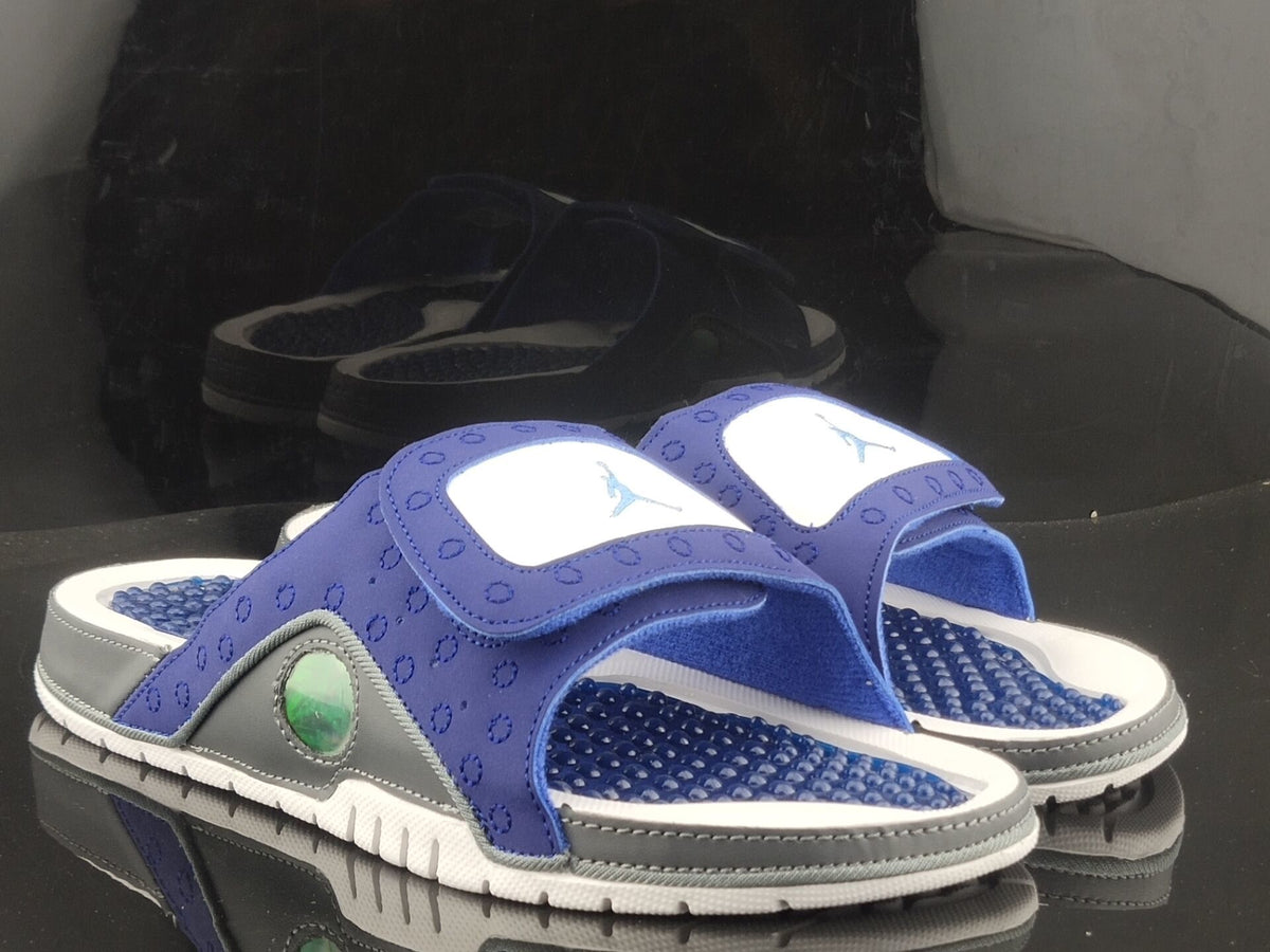 Retro Slides, Navy Blue Colorway, Slip On Design, Casual Gift for Shoe Lovers