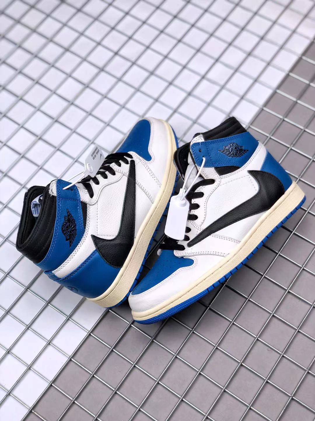 High Top Sneakers, Blue Colorway, Reverse Hook Design, Lace Up Design, Casual Gift for Sneaker Fans