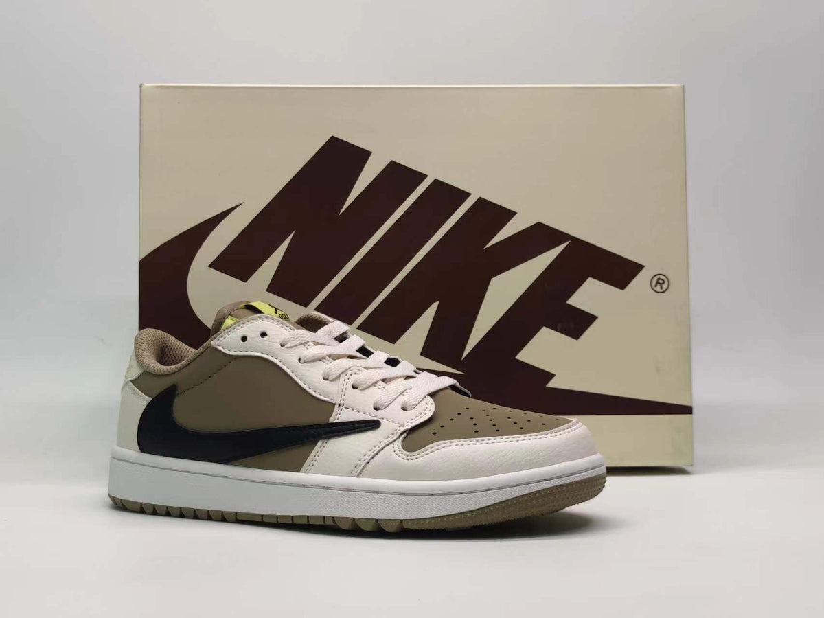 Golf Shoes, Olive Black Cream Colorway, Reverse Hook Design, Lace Up Design, Casual Gift for Shoe Lovers
