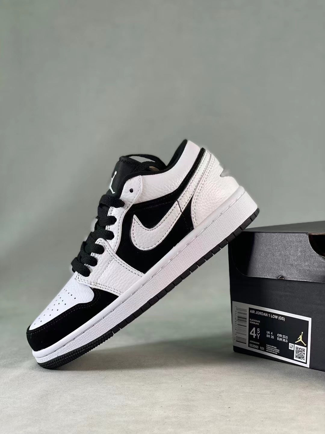 Low Top Sneakers, White Black Colorway, Lace Up Design, Casual Gift for Sneaker Fans