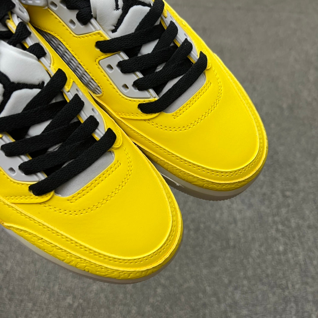 Low Top Basketball Shoes, Yellow Gray Colorway, Lace Up Design, Casual Gift for Shoe Lovers