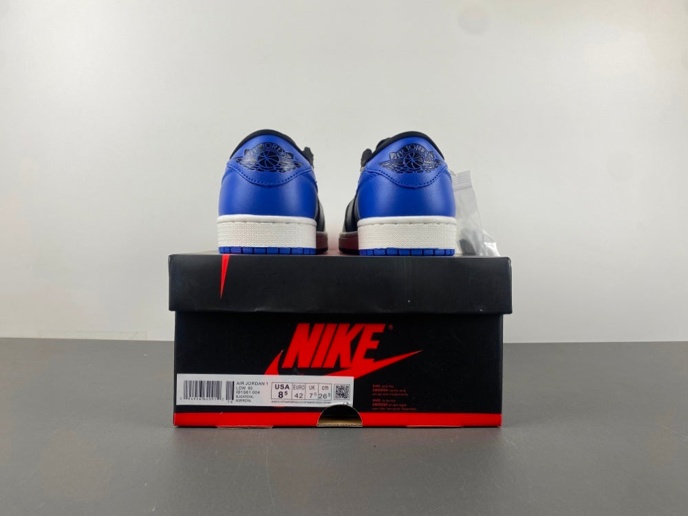 Low Top Sneakers, Royal Blue Black Colorway, Lace Up Design, Casual Gift for Sneaker Fans