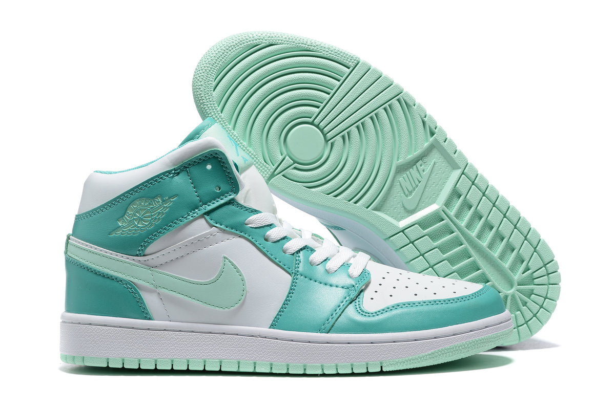 Sneakers, Teal White Colorway, Lace Up Design, Casual Gift for Sneaker Fans