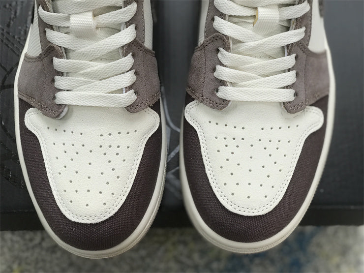 Mid Top Sneakers, White Brown Colorway, Lace Up Design, Casual Gift for Sneaker Fans