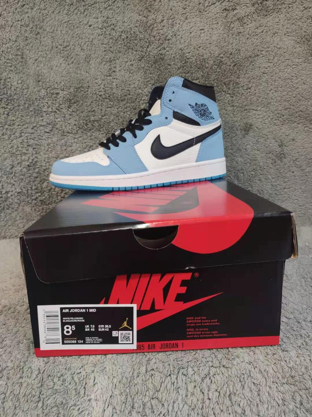 Sneakers, University Blue Colorway, Lace Up Design, Casual Gift for Sneaker Fans
