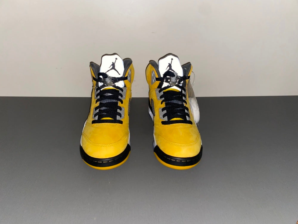 High Top Sneakers, Yellow Colorway, Lace Up Design, Casual Gift for Sneaker Fans
