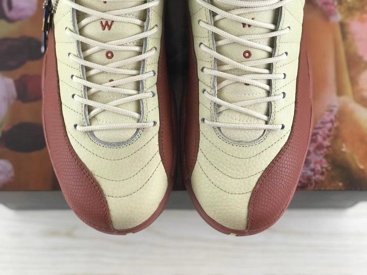 Golf Shoes, Beige Burgundy Colorway, Lace Up Design, Casual Gift for Shoe Lovers