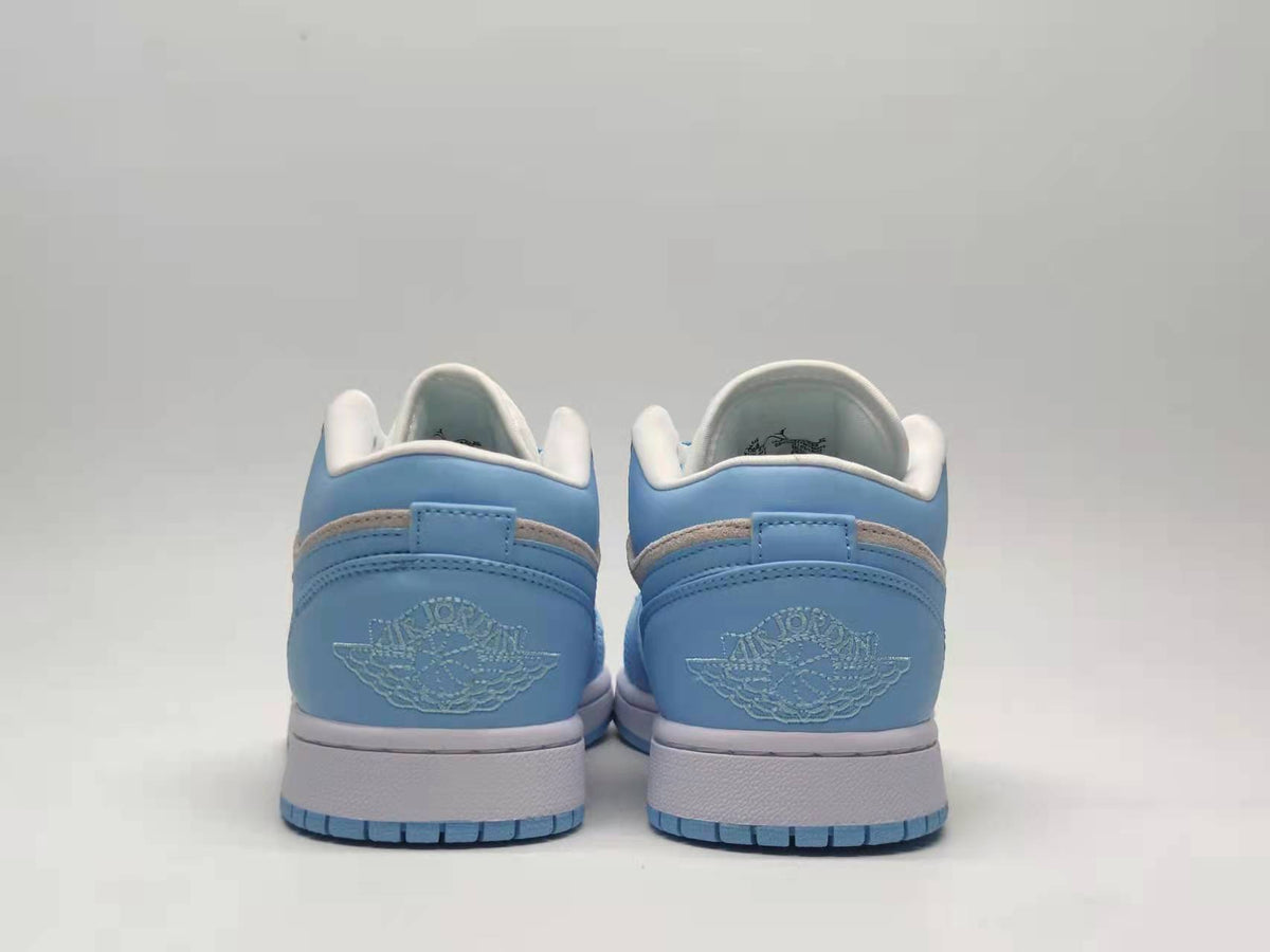 Low Top Sneakers, University Blue Colorway, Lace Up Design, Casual Gift for Sneaker Fans