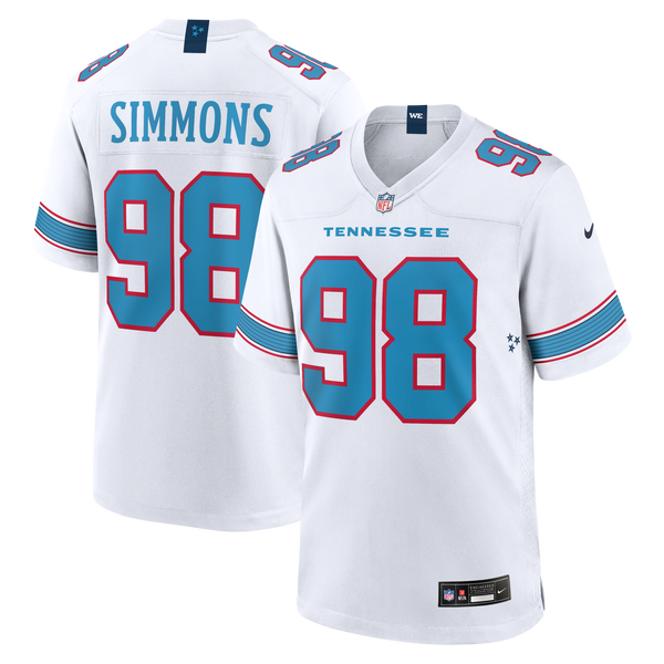 Tennessee Titans Jeffery Simmons White Game Jersey