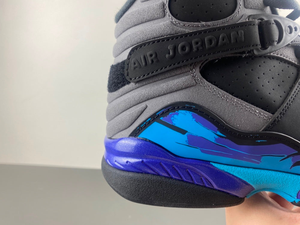 High Top Sneakers, Blue Black Purple Gray Colorway, Strap Design, Casual Gift for Sneaker Fans