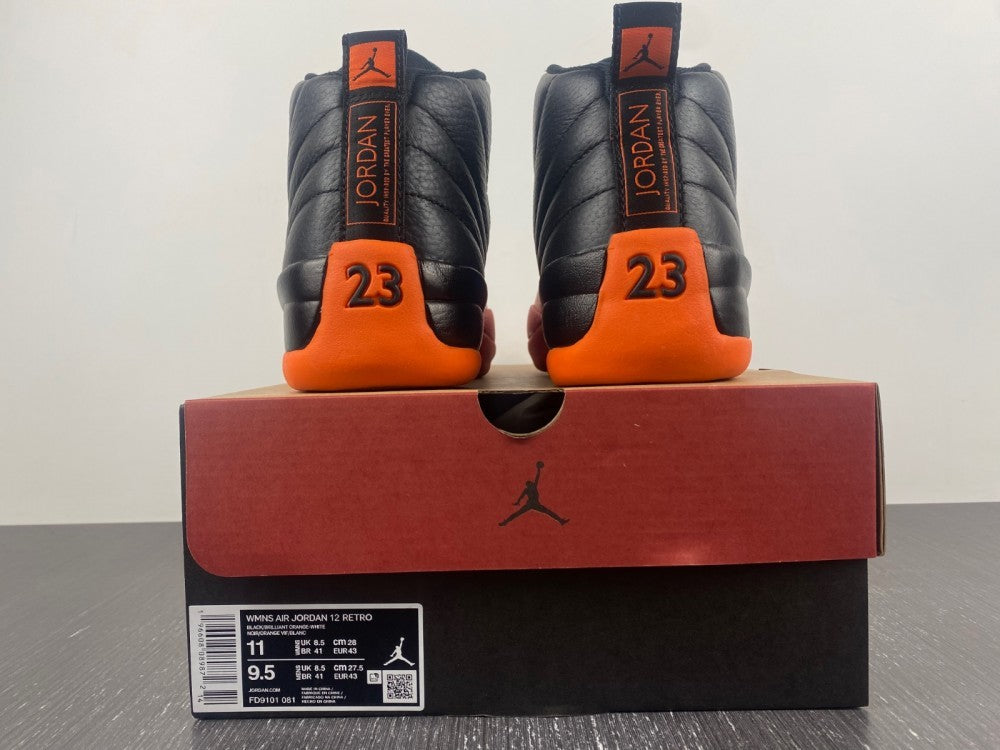 Sneakers, Black Orange Colorway, Casual Gift for Sneaker Fans
