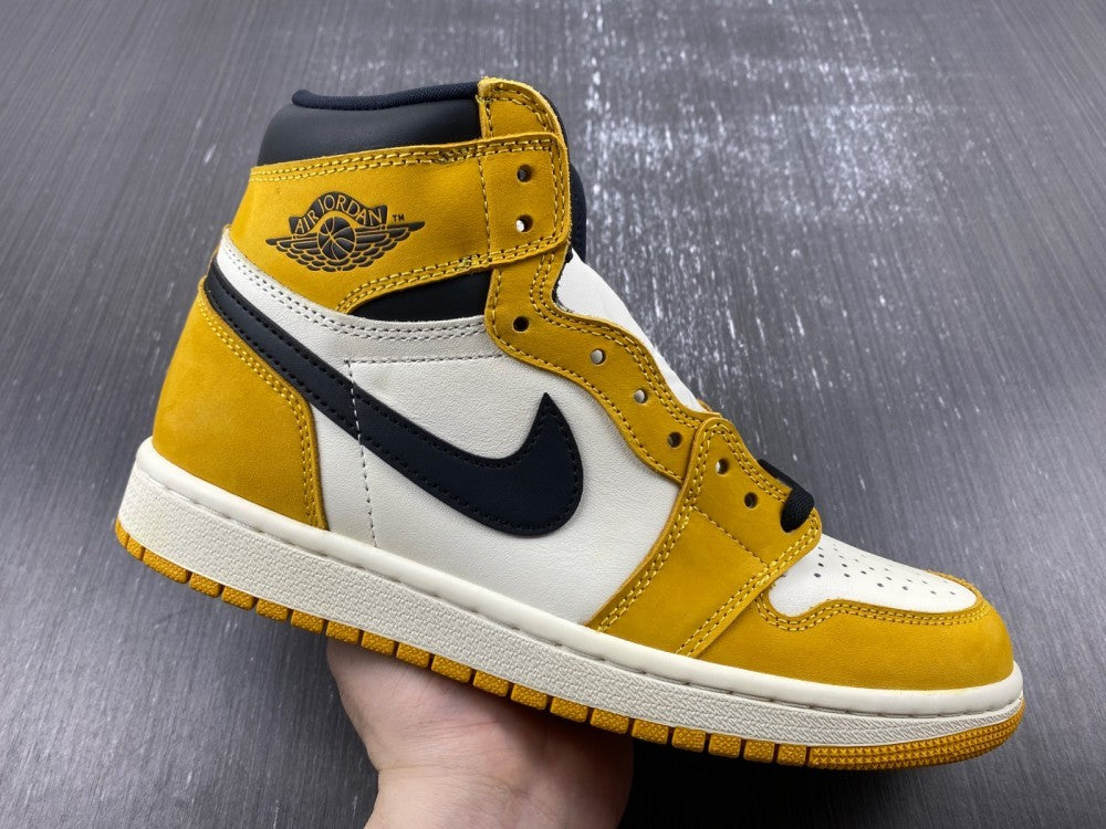 High Top Sneakers, White Black Yellow Colorway, Lace Up Design, Casual Gift for Sneaker Fans