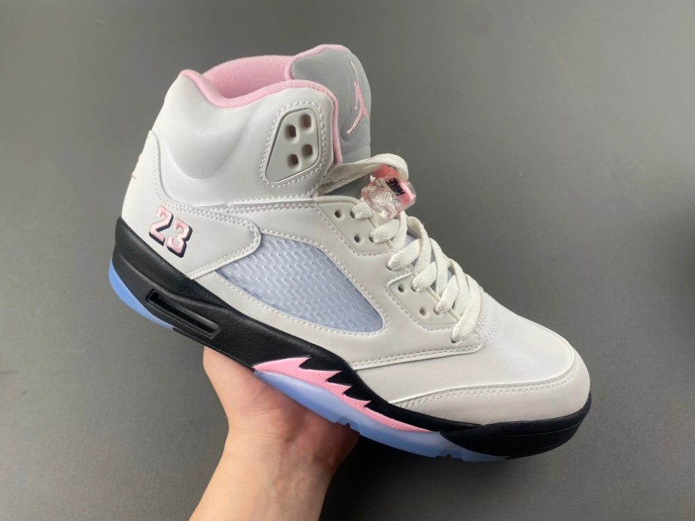 Low Top Sneakers, White Black Pink Colorway, Lace Up Design, Casual Gift for Sneaker Fans
