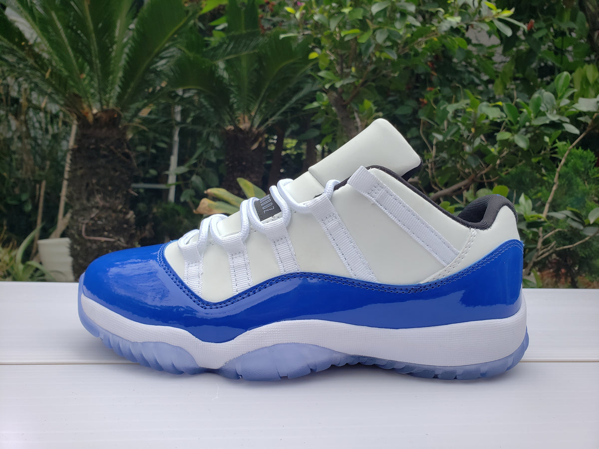 Low Top Sneakers, Blue White Colorway, Lace Up Design, Casual Gift for Sneaker Fans