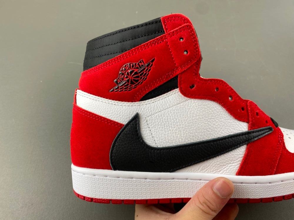 High Top Sneakers, White Black Red Colorway, Reverse Hook Design, Lace Up Design, Casual Gift for Sneaker Fans