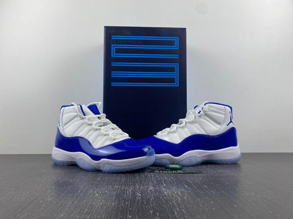 Sneakers, White Blue Colorway, Leather Footwear, Lace Up Design, Casual Gift for Sneaker Fans