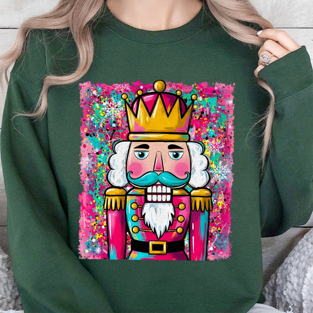 Nutcracker Holiday Sweatshirt, Watercolor Nutcracker Sweatshirt, Aesthetic Christmas Ballet Sweater, Festive Nutcracker Crewn