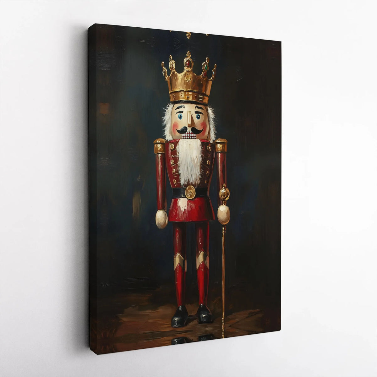 Christmas Soldier Canvas Print, Nutcracker King Canvas Wall Art, Holiday Nutcracker Wall Decor, Festive Christmas Canvas Art,