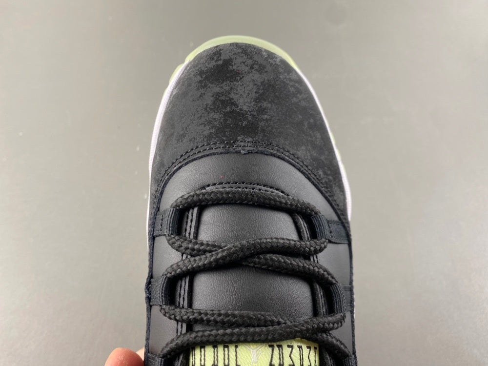Low Top Sneakers, Black Green Colorway, Lace Up Design, Casual Gift for Sneaker Fans