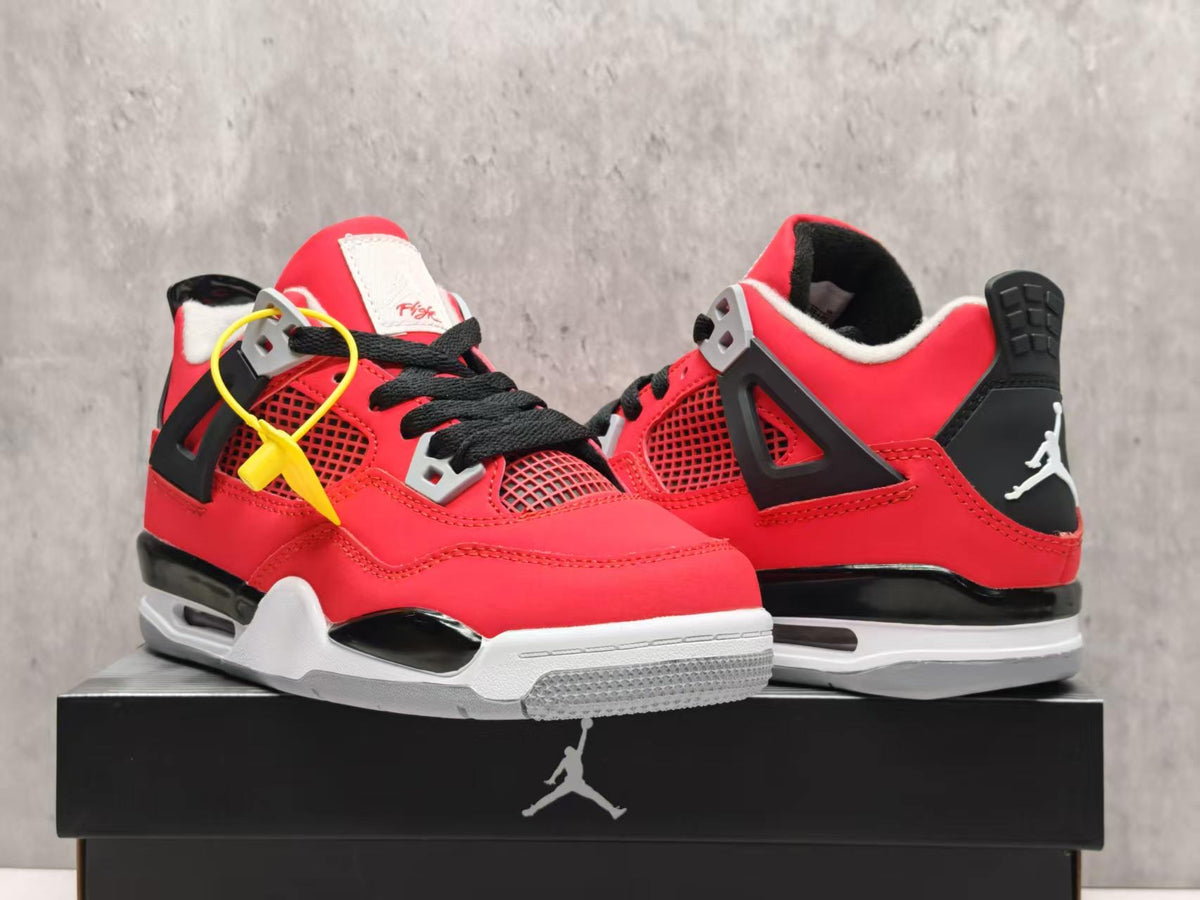 Mid Top Sneakers, Red Black Colorway, Lace Up Design, Casual Gift for Sneaker Fans