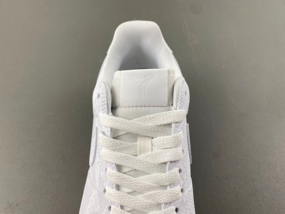 Low Top Sneakers, White Colorway, Snake Pattern, Lace Up Design, Casual Gift for Sneaker Fans
