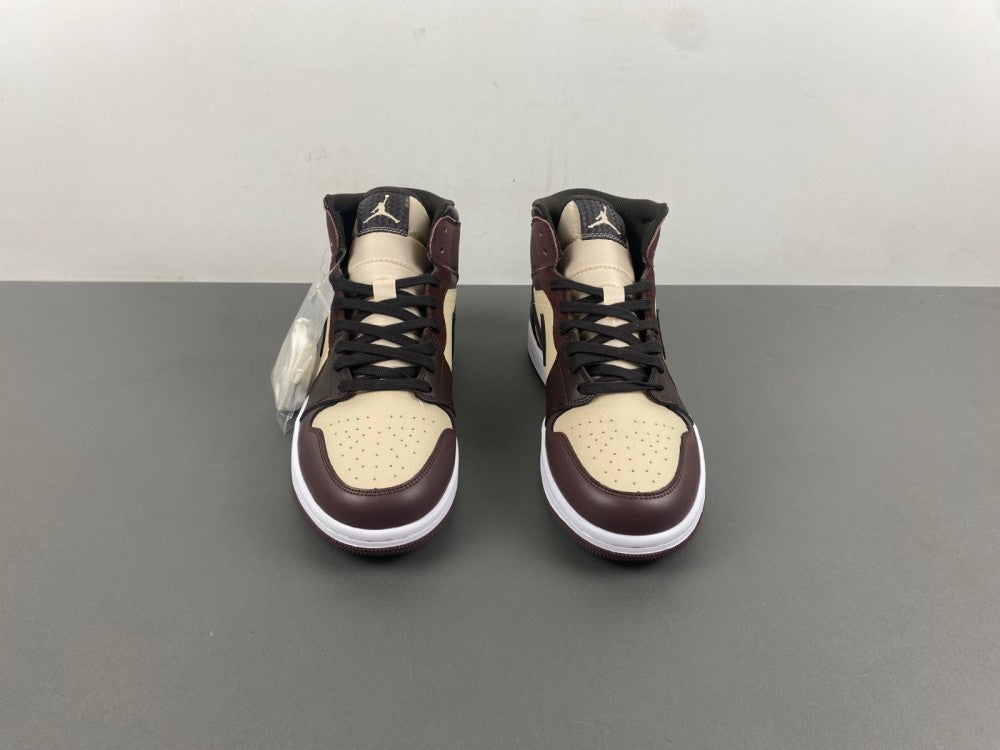 Mid Top Sneakers, Beige Brown Colorway, Lace Up Design, Casual Gift for Sneaker Fans