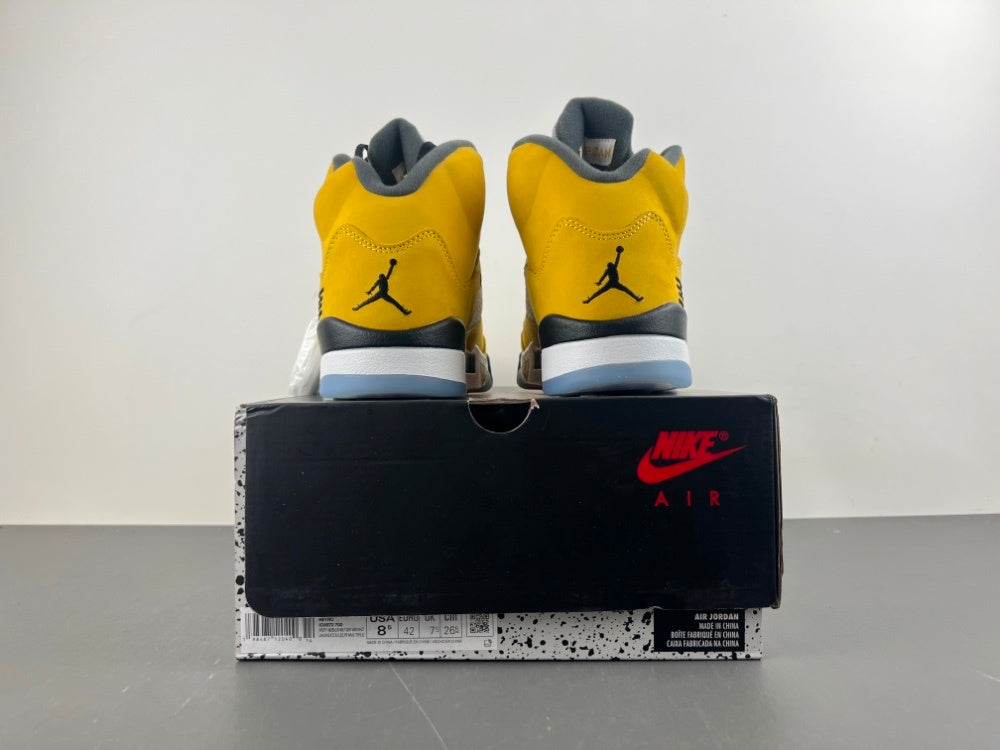High Top Sneakers, Yellow White Colorway, Leather Footwear, Lace Up Design, Casual Gift for Sneaker Fans
