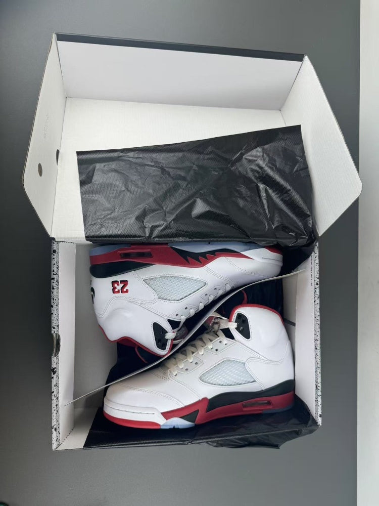 High Top Sneakers, White Black Red Colorway, Lace Up Design, Casual Gift for Sneaker Fans