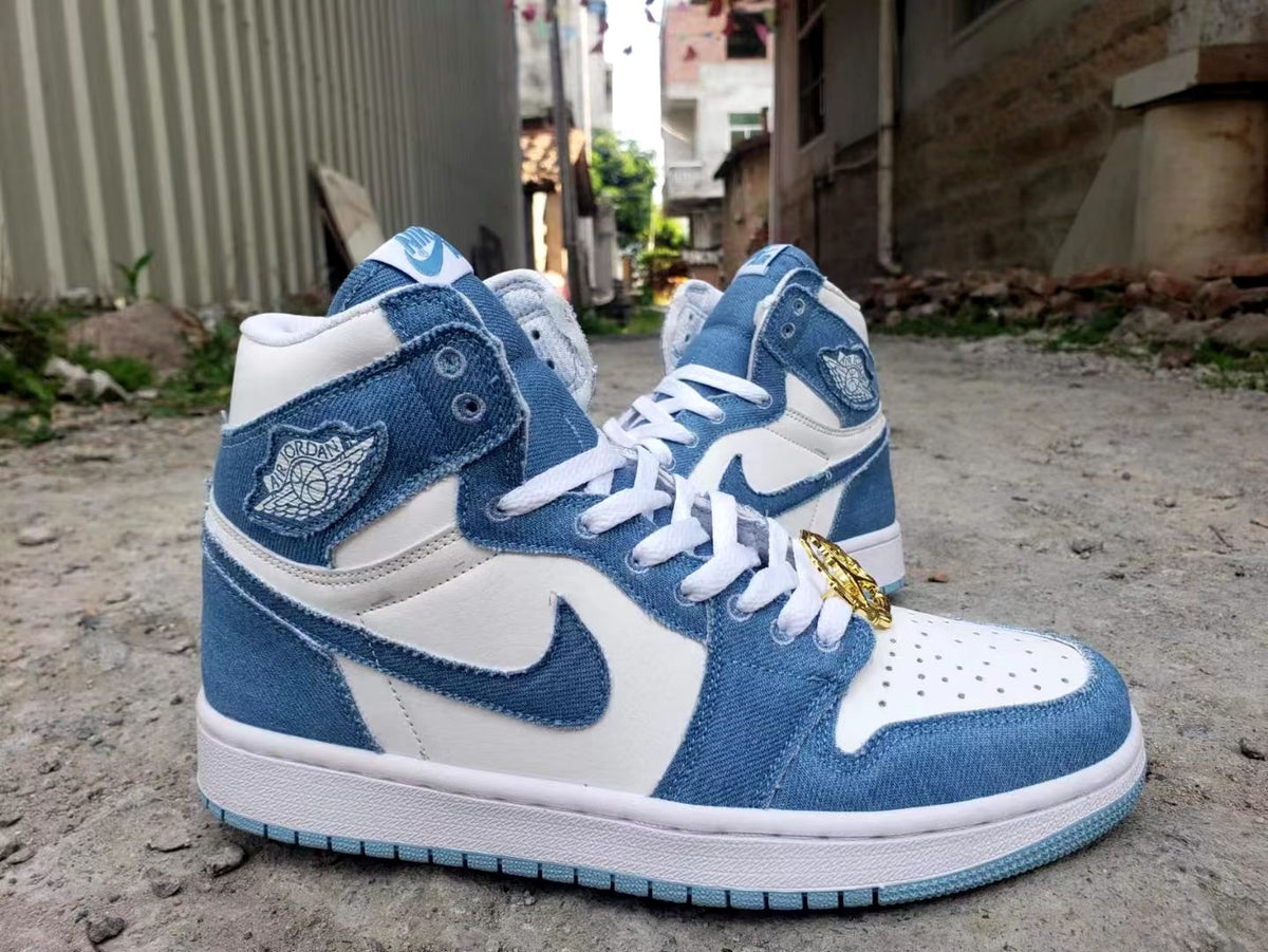 Low Top Sneakers, Blue White Colorway, Lace Up Design, Casual Gift for Sneaker Fans