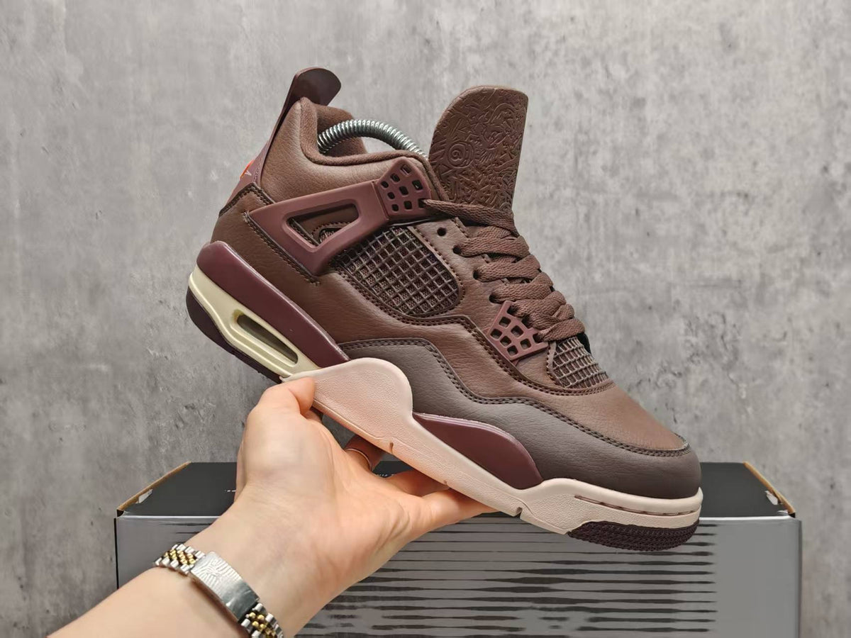 Mid Top Sneakers, Brown Colorway, Lace Up Design, Casual Gift for Sneaker Fans