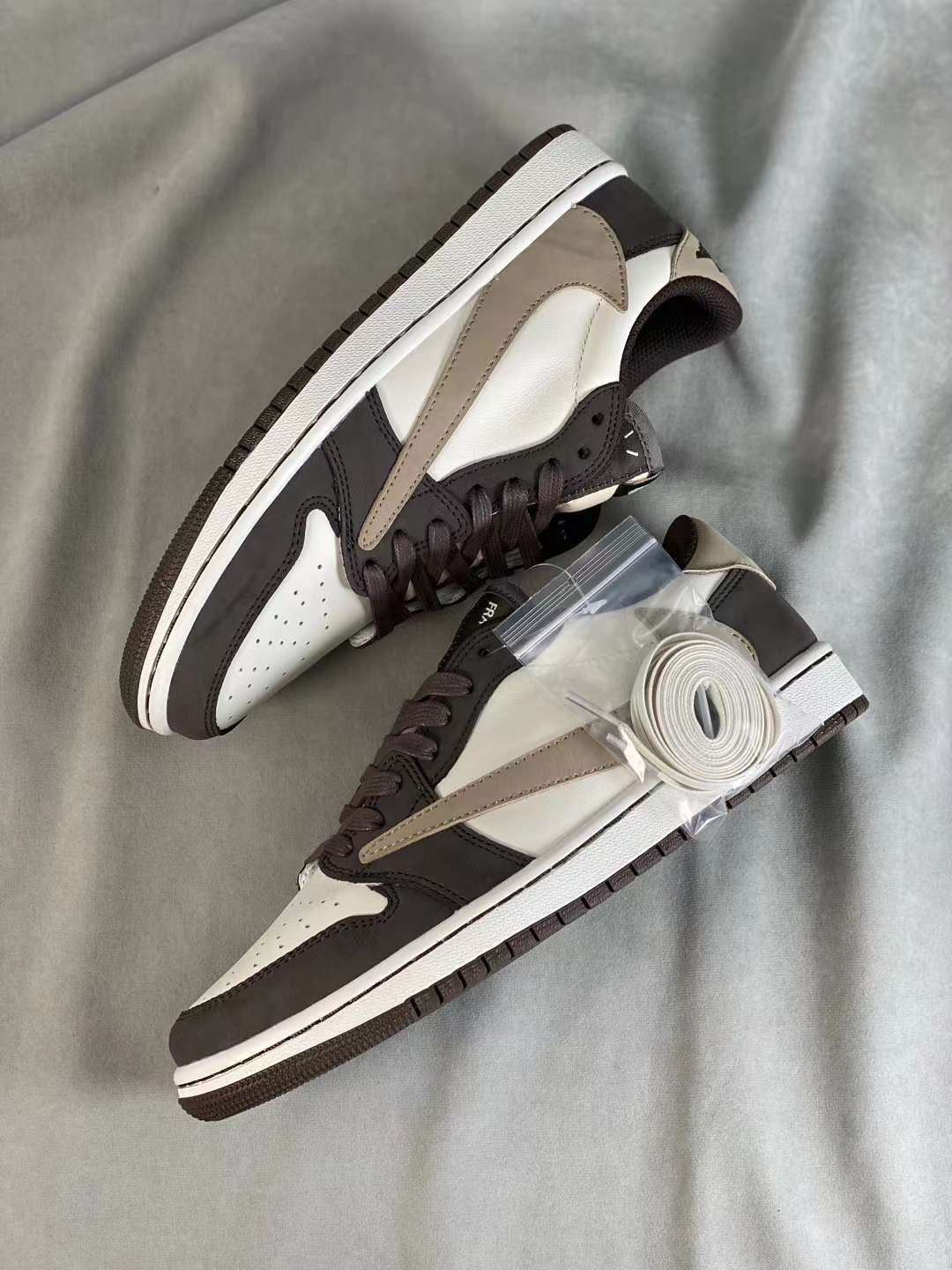 Basketball Shoes, Brown White Colorway, Reverse Hook Design, Lace Up Design, Casual Gift for Shoe Lovers