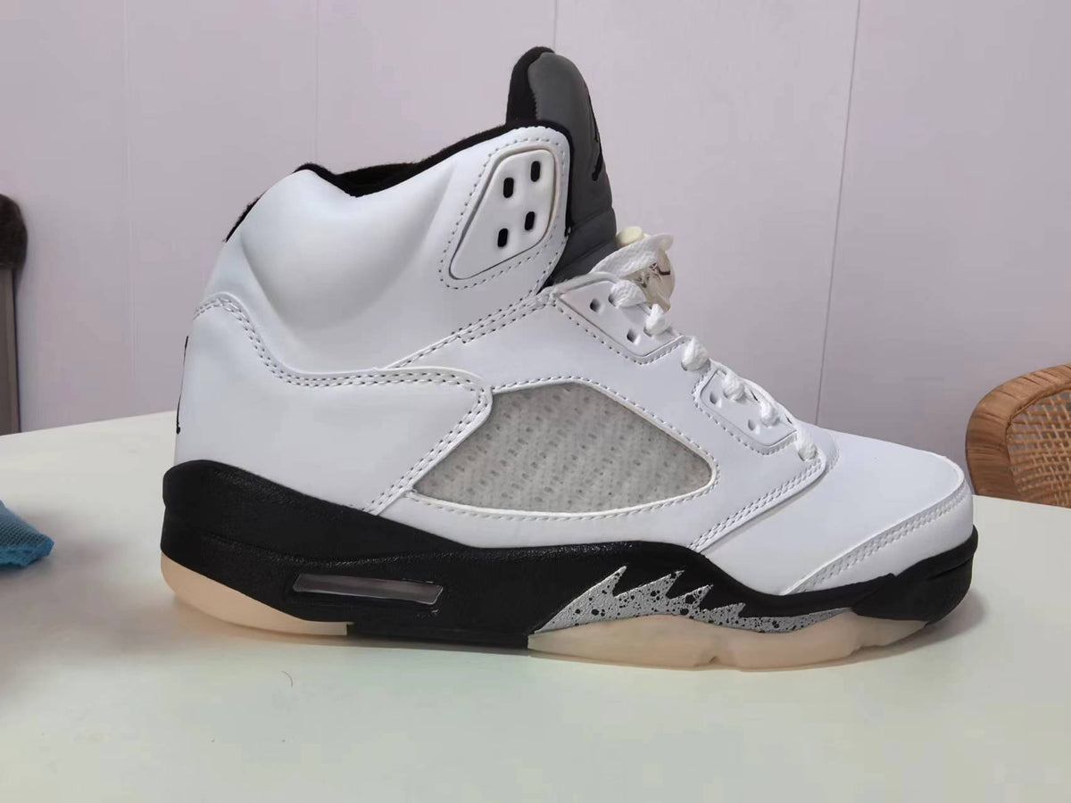 High Top Sneakers, White Black Colorway, Lace Up Design, Casual Gift for Sneaker Fans