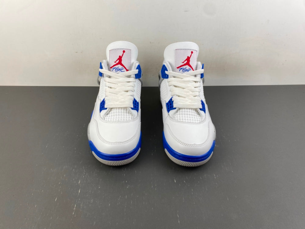 Retro Mid Top Sneakers, Blue White Red Colorway, Lace Up Design, Casual Gift for Sneaker Fans