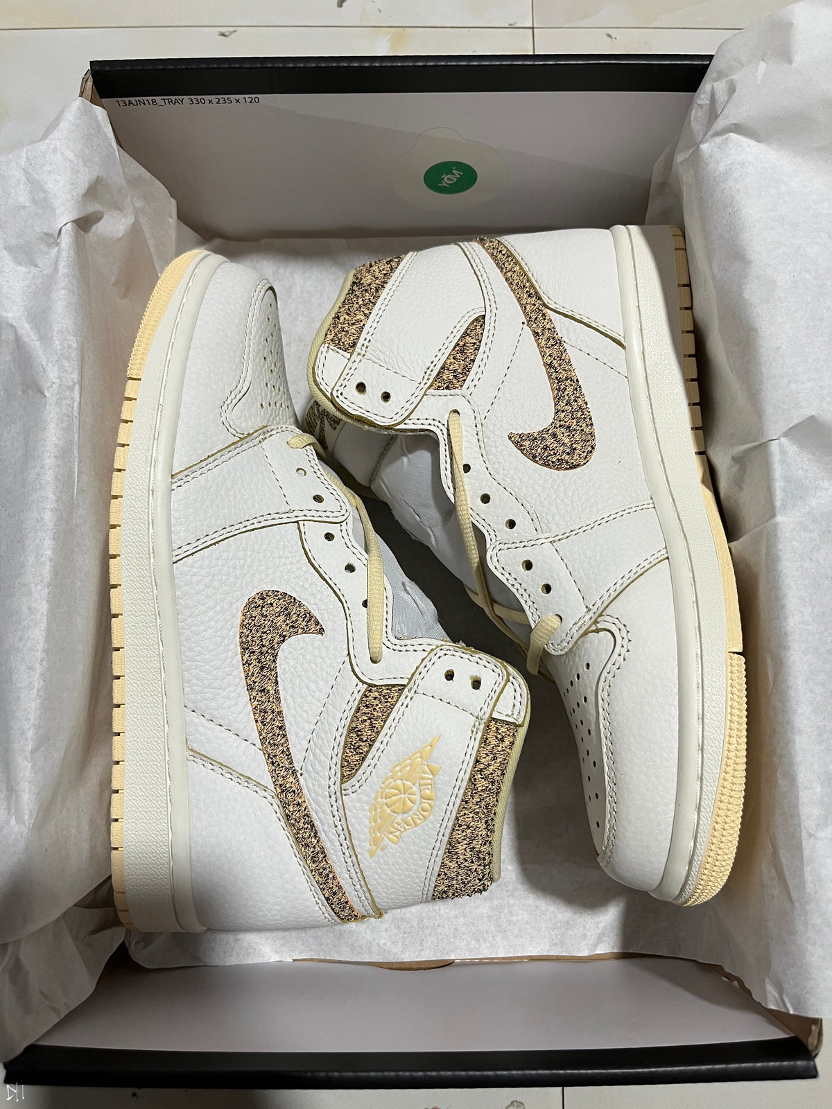 High Top Sneakers, Off White Colorway, Lace Up Design, Casual Gift for Sneaker Fans