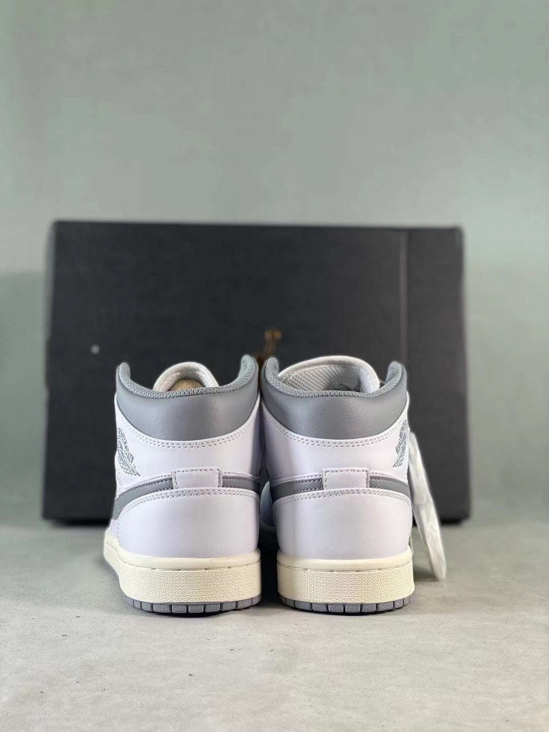 Basketball Shoes, White Gray Colorway, Retro, Vintage, Mid Top, Lace Up Design, Casual Gift for Shoe Lovers