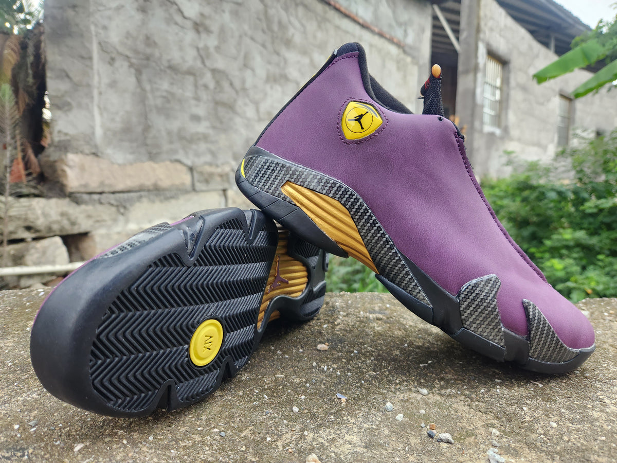 Mid Top Sneakers, Black Yellow Purple Colorway, Lace Up Design, Casual Gift for Sneaker Fans