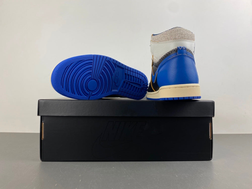 High Top Sneakers, Blue White Black Purple Colorway, Lace Up Design, Casual Gift for Sneaker Fans