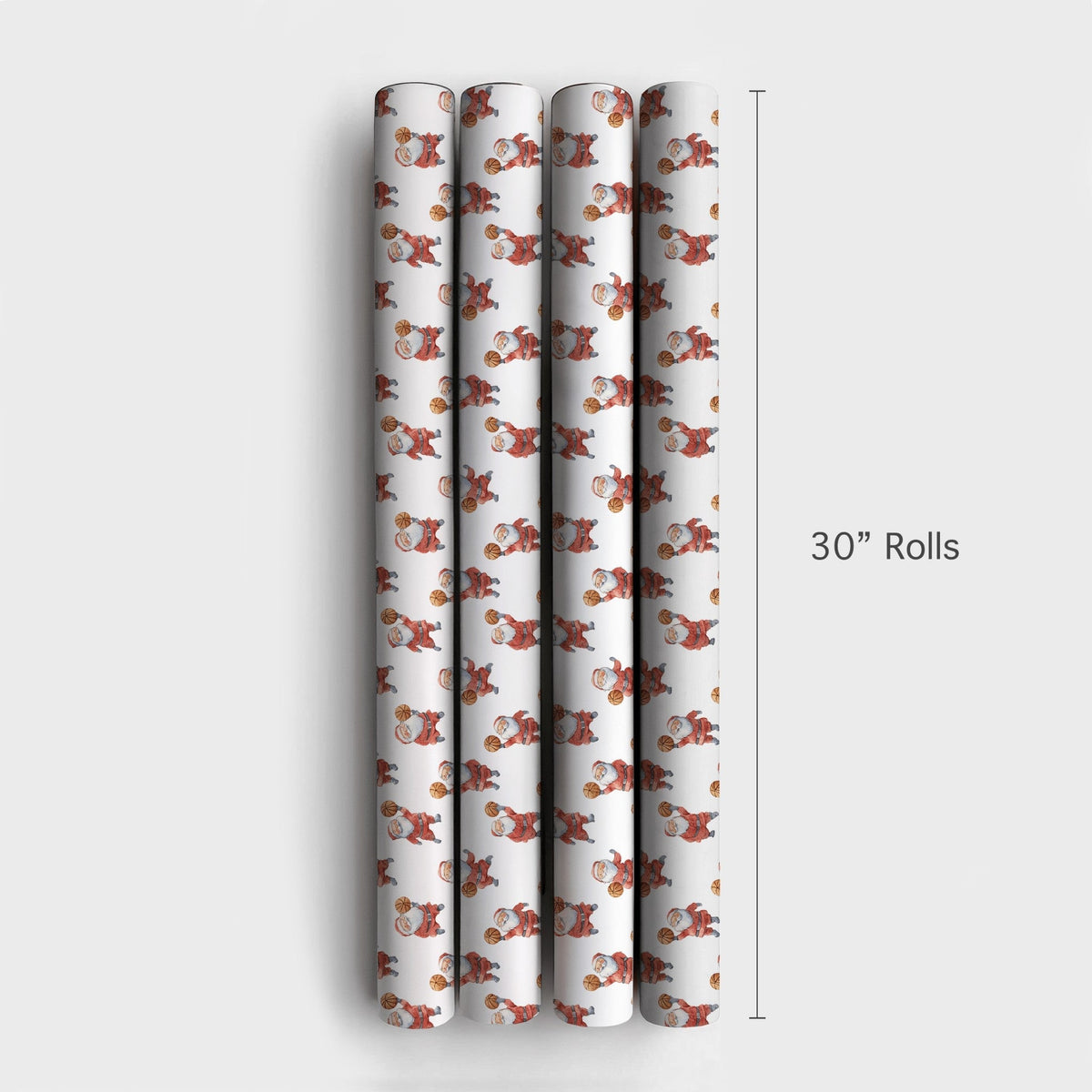 Sports Santa Claus Gift Wrap, Basketball Santa Wrapping Paper, Holiday Basketball Wrapping Paper, Retro Christmas Present Wra