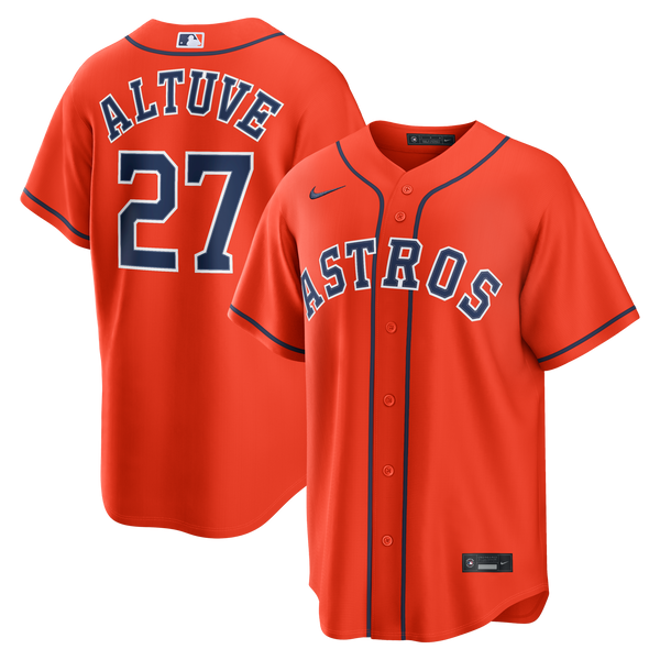 Houston Astros Jose Altuve Orange Alternate Replica Jersey