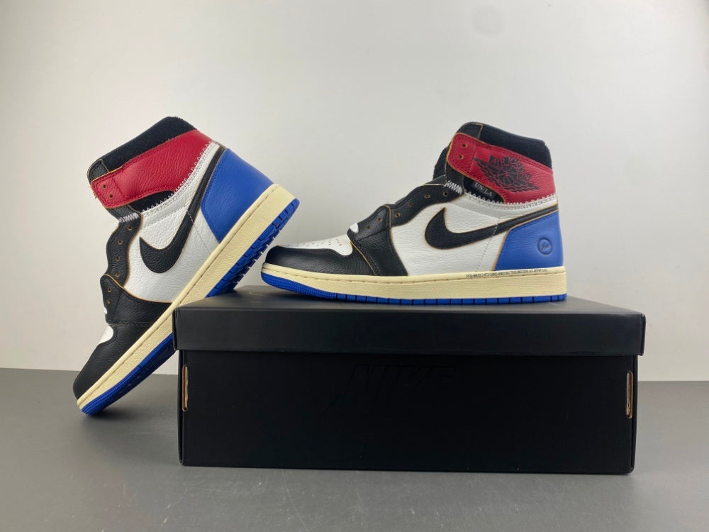 High Top Sneakers, Blue White Black Colorway, Lace Up Design, Casual Gift for Sneaker Fans
