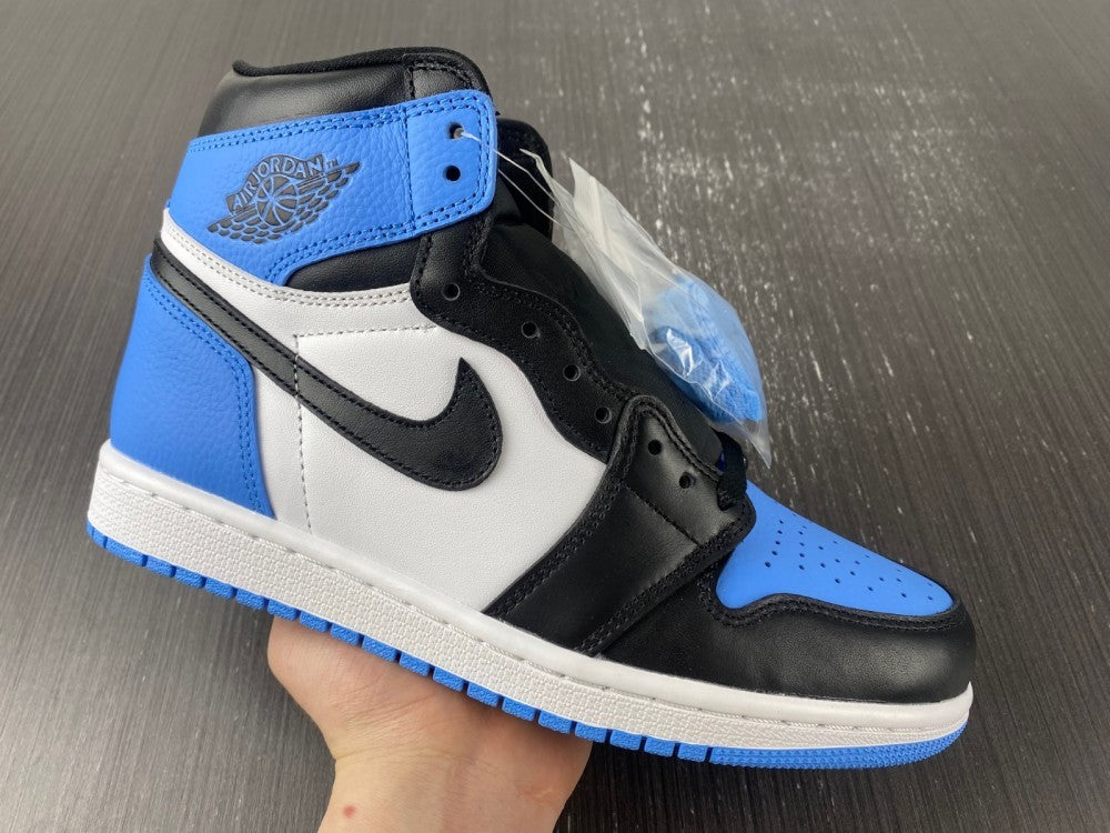 High Top Sneakers, Blue Black Colorway, Lace Up Design, Casual Gift for Sneaker Fans
