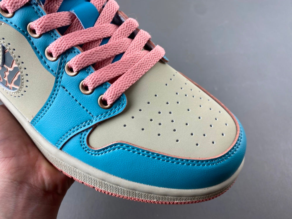 Low Top Sneakers, Pink Gray Colorway, Lace Up Design, Casual Gift for Sneaker Fans