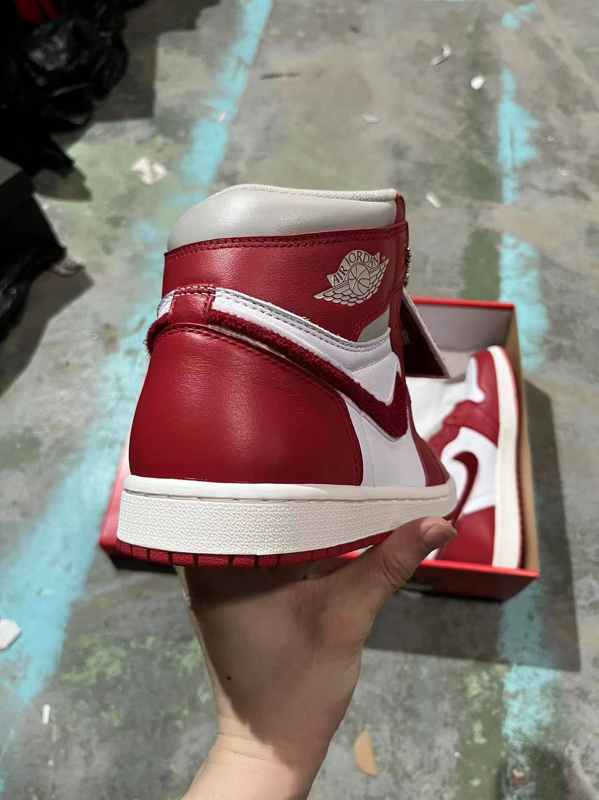 High Top Sneakers, White Red Gray Colorway, Lace Up Design, Casual Gift for Sneaker Fans