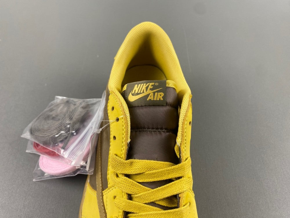 Low Top Sneakers, Khaki Yellow Colorway, Reverse Hook Design, Lace Up Design, Casual Gift for Sneaker Fans